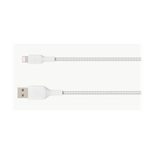 Caa002Bt2Mwh - Belkin Örgülü Apple Lightning Hızlı Şarj Ve Data Kablosu 2M Beyaz - 1