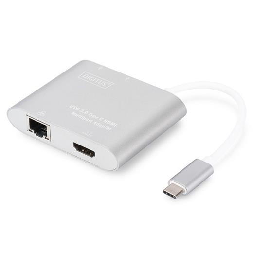 Digitus Da-70847 Usb Type-C To Usb3.0X2-Hdmı-Rj45